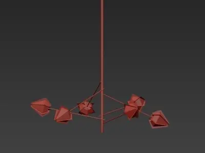 Harlow Spoke Chandelier 3D model