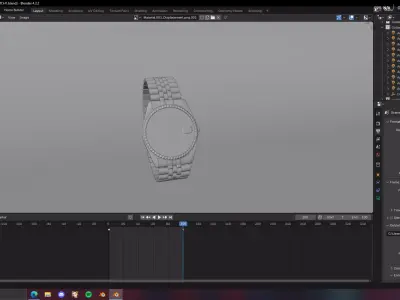 High-Poly 3D Model of a Luxury Rolex Watch 3D model