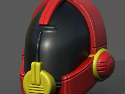 Helmet plastic mask protection pollution ball shaped Low-poly Low-poly 3D model get