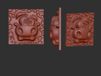 cartoon frame decor  3D print model