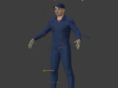 Mechanic - Construction Worker - Uniform Low-poly 3D model