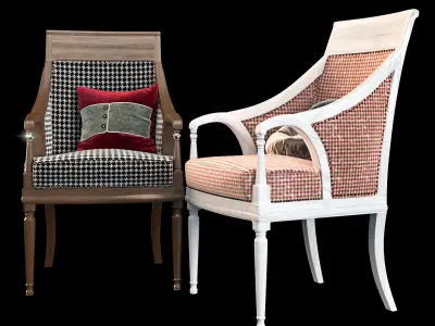 Armchair with decor 7 3D model