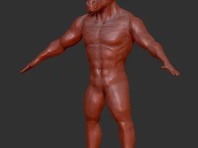 Horse man Creature Model with PBR n Arnold Textures n Xgen Fur Low-poly 3D model