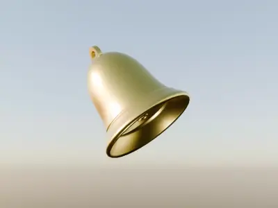 Golden Bell Low-poly 3D model