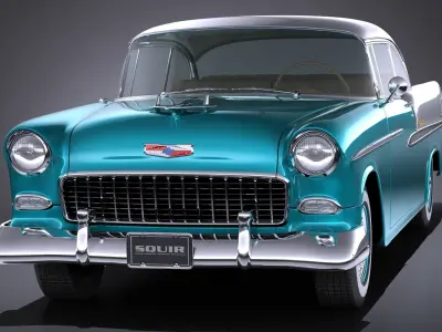 Chevrolet Bel Air 1955 Coupe VRAY 3D model