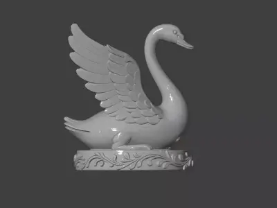Classical Swan Sculpture 3D print model