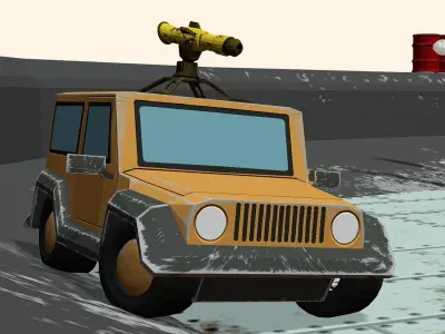 Jeep - Stylized Race Car Pack Low-poly 3D model