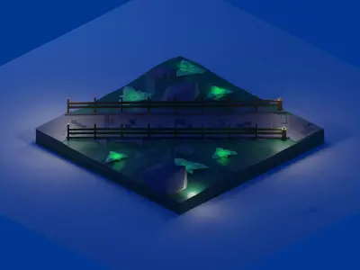 LowPoly Pathway Iso-Metric  3D model