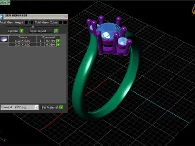 simple engagement ring 3D print model