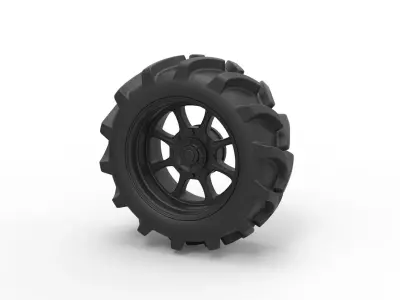 Wheel from Mud truck 3D print model