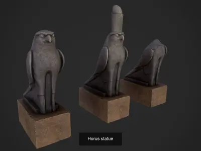 Collection of ancient Egyptian statues