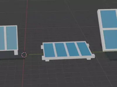 Low Poly Solar Panel 3D Model Low-poly 3D model