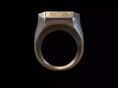 High 3d Render Artificial Signet Ring 3D model
