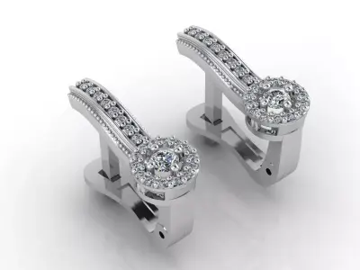 Women Earrings 3DM STL Womens Earring Renders 3D print models   3D print model 25