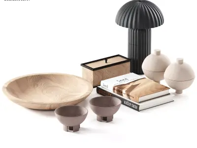 Decorative Set 01 3D model 4