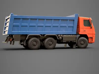 Dump Truck Heavy Duty Game Ready Low-poly 3D model
