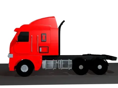 Heavy Truck Low Poly Free low-poly 3D model