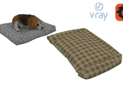 Beagle Dog Bed 3D model