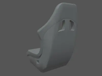 Car Seat 08 Low-poly 3D model