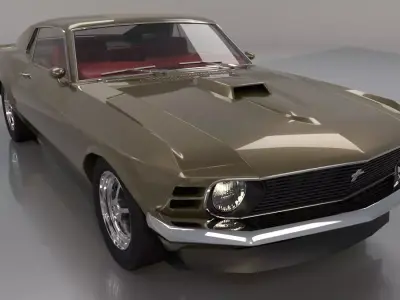 Mustang 1970 Low Poly 3D model