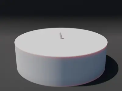 Simple Modern Tealight Candle 3D model