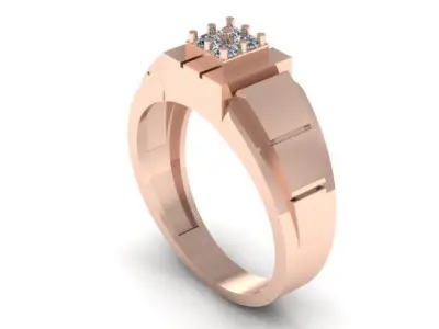 men ring 3D print model 14