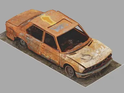 Car1 burned 3D model