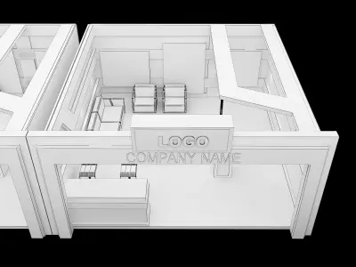 Booth Exhibition Stand a594b 3D model