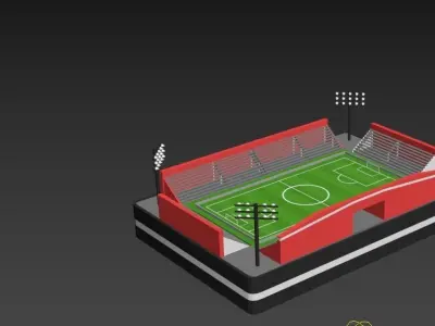 Stadium low poly pack Low-poly 3D model