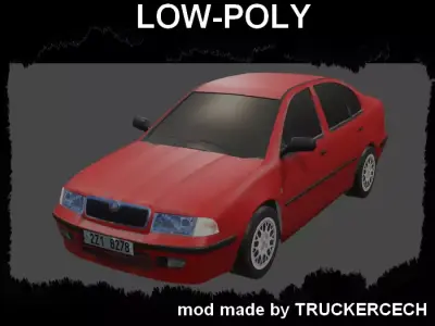 SKODA OCTAVIA mk1 low poly car Low-poly 3D model