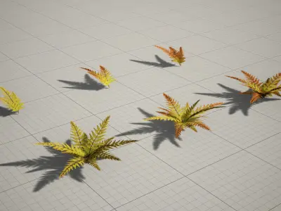 Small Fern - High Quality Low-Poly Models -UE4-Unity-Vray-Corona Low-poly 3D model