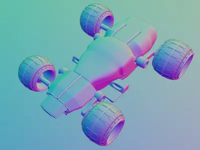 Sci-Fi car of Tron legacy light runner 3D model