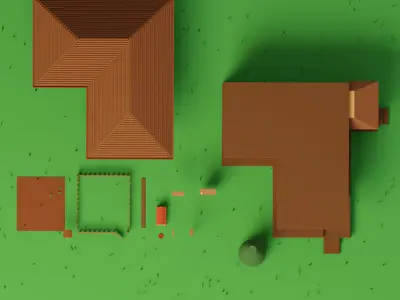 Lowpoly House 7 Low-poly 3D model