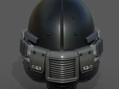 Helmet plastic mask protection pollution  Low-poly 3D model