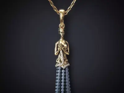 THE PENDANT IS A NAKED GIRL Printable Model 3D print model