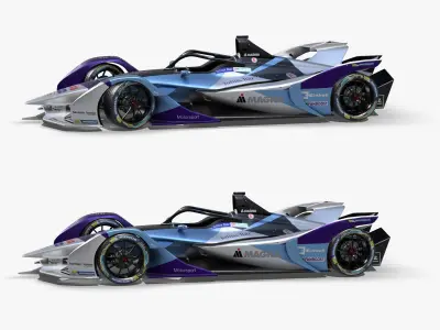 Andretti Formula E 2020 Low-poly 3D model