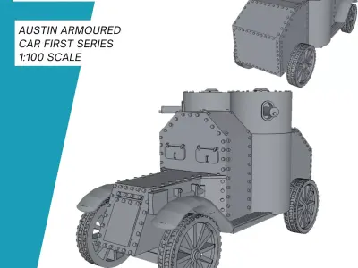 Austin Armoured Car 1st Series 3D print model