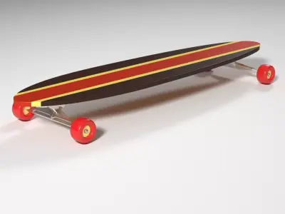 Skateboard Generic Low-poly 3D model