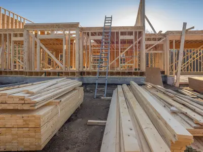 wood frame for realistic construction Low-poly 3D model