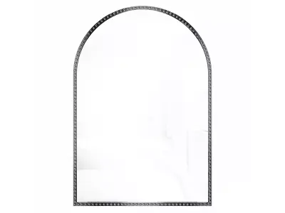 Medium Arched Dark Bronze Antiqued Classic Accent Mirror 3D model