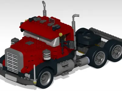 Lego Truck - Big Rig 4955 - CREATOR 3D model