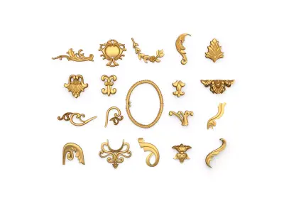 Acanthus Leaves Collection 11 3D model