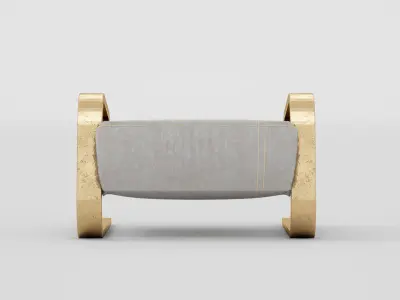 Golden Pouf 3D model