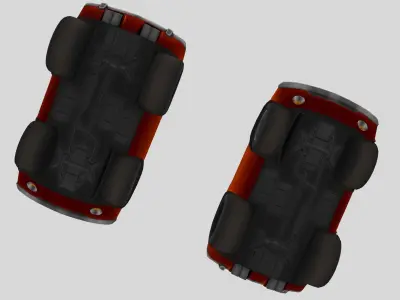 low poly generic cartoon car  3D model