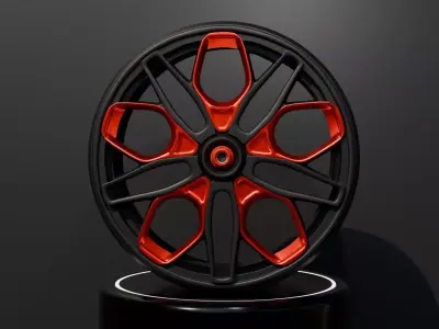 Modern sport car rim 3D model