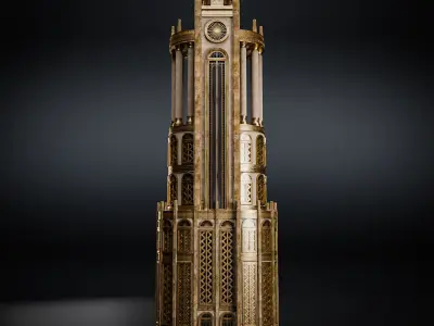 ART DECO SKYSCRAPER BUILDING PACK - 8 BUILDING 3D Model Collection