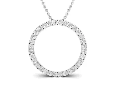 AV 641 Diamond Open Circle-Pendant 3D print model