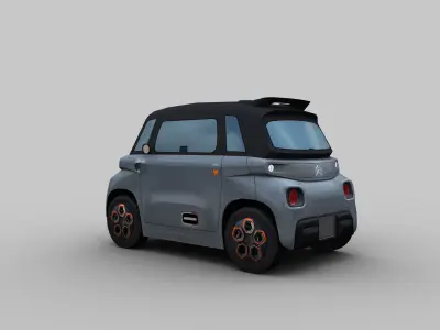 Electric Car  Low-poly 3D model