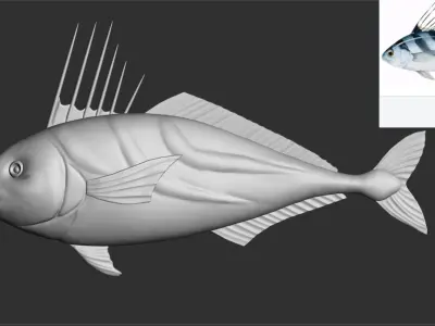 Green Fish  3D print model