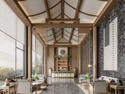 hotel lobby 3D model